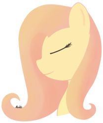 Size: 1424x1706 | Tagged: safe, artist:mang, fluttershy, g4, eyes closed, female, portrait, profile, simple background, solo, transparent background