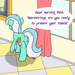 Size: 1500x1500 | Tagged: safe, artist:lightningnickel, lyra heartstrings, g4, butt, cute, female, frog (hoof), heartstrings, plot, professor lyra, solo, underhoof