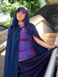 Size: 2448x3264 | Tagged: safe, artist:peonycosplay, twilight sparkle, human, g4, 2012, animefest, cape, clothes, cosplay, high res, irl, irl human, photo, solo