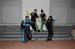 Size: 2048x1360 | Tagged: artist needed, safe, discord, queen chrysalis, human, g4, clothes, cosplay, high heels, irl, irl human, katsucon, katsucon 2014, photo, vest