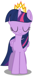 Size: 196x454 | Tagged: safe, artist:xenoneal, twilight sparkle, alicorn, pony, g4, twilight's kingdom, eyes closed, female, mare, new crown, simple background, solo, svg, transparent background, twilight sparkle (alicorn), vector