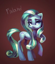 Size: 886x1024 | Tagged: safe, artist:holivi, earth pony, pony, g4, female, finland, mare, nation ponies, ponified, solo