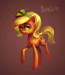 Size: 886x1024 | Tagged: safe, artist:holivi, earth pony, pony, g4, belgium, female, mare, nation ponies, ponified, solo