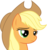 Size: 3008x3182 | Tagged: safe, artist:ambassad0r, applejack, g4, disappointed, female, frown, high res, portrait, reaction image, simple background, solo, transparent background, unamused, vector