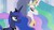 Size: 1280x720 | Tagged: safe, screencap, princess celestia, princess luna, g4, twilight's kingdom, concerned, crystal empire, crystal palace, exchanging looks, sisters