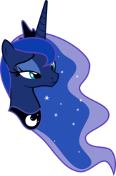 Size: 5000x7578 | Tagged: safe, artist:sir-teutonic-knight, princess luna, g4, absurd resolution, bust, female, head, simple background, solo, transparent background, unamused, vector