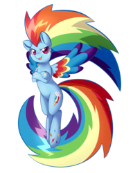 Size: 1000x1300 | Tagged: safe, artist:uncertainstardust, rainbow dash, pegasus, pony, g4, colored wings, female, flying, mare, multicolored hair, multicolored mane, multicolored tail, multicolored wings, rainbow power, simple background, solo, spread wings, tail, transparent background, wings