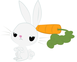 Size: 2968x2364 | Tagged: safe, artist:amberspuzzle, angel bunny, rabbit, g4, animal, carrot, high res, male, simple background, solo, transparent background
