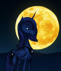 Size: 2532x2937 | Tagged: safe, princess luna, g4, female, high res, moon, solo