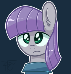 Size: 418x436 | Tagged: dead source, safe, artist:php92, maud pie, earth pony, pony, g4, ear fluff, female, looking at you, portrait, solo