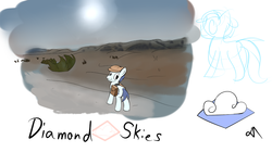 Size: 1280x719 | Tagged: safe, artist:lockersnap, oc, oc only, oc:diamond skies, solo