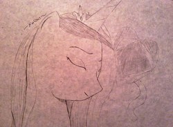 Size: 2048x1504 | Tagged: safe, artist:xulious, princess cadance, g4, female, solo, traditional art