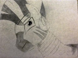 Size: 2048x1529 | Tagged: safe, artist:xulious, zecora, zebra, g4, female, solo, traditional art