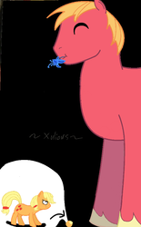 Size: 586x944 | Tagged: safe, artist:xulious, applejack, big macintosh, earth pony, pony, g4, male, stallion