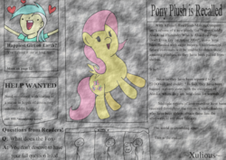 Size: 2037x1440 | Tagged: safe, artist:xulious, fluttershy, human, g4, humanized, newspaper