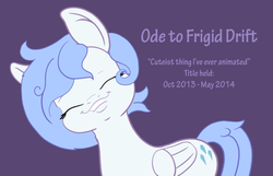 Size: 500x322 | Tagged: safe, artist:pikapetey, oc, oc only, oc:frigid drift, cute, solo