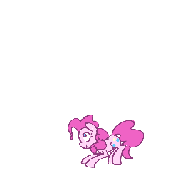 Size: 942x942 | Tagged: safe, artist:inlucidreverie, pinkie pie, g4, animated, animator:inlucidreverie, backflip, female, frame by frame, simple background, solo, transparent background