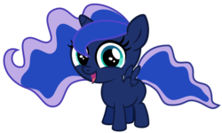 Size: 6000x3600 | Tagged: safe, artist:magister39, princess luna, alicorn, pony, g4, 5-year-old, female, filly, simple background, solo, transparent background, vector, woona, younger