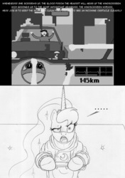 Size: 917x1300 | Tagged: safe, artist:leovictor, princess luna, gamer luna, g4, comic, monochrome