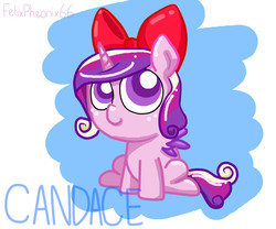 Size: 850x708 | Tagged: safe, artist:felixpheonix66, princess cadance, g4, bow, cute, female, solo, younger
