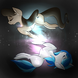 Size: 1024x1024 | Tagged: safe, artist:grandifloru, dj pon-3, octavia melody, vinyl scratch, earth pony, pony, unicorn, g4, duo