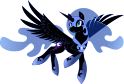 Size: 1280x872 | Tagged: safe, artist:fluffy314, nightmare moon, g4, female, simple background, solo, transparent background, vector