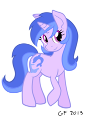 Size: 1500x2000 | Tagged: safe, artist:wonderwaifu, sea swirl, seafoam, pony, unicorn, g4, female, raised hoof, simple background, smiling, solo, transparent background