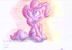 Size: 3117x2200 | Tagged: safe, artist:aemuhn, pinkie pie, g4, colored pencil drawing, female, high res, solo, traditional art