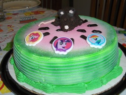 Size: 2304x1728 | Tagged: safe, pinkie pie, rainbow dash, twilight sparkle, rat, g4, cake, dairy queen, watermelon