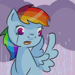 Size: 1300x1300 | Tagged: safe, artist:vogelchan, rainbow dash, pegasus, pony, g4, crying, female, flying, sad, solo