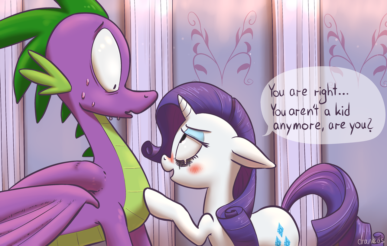 1280px x 815px - 631494 - artist:draneas, artist:vanripper, bedroom eyes, blushing, colored,  crying, dialogue, fanfic, fanfic art, fanfic:like fine wine, female,  flirting, floppy ears, imminent sex, male, mascara, :o, older, older spike,  rarity, running makeup, safe,