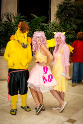 Size: 1333x2000 | Tagged: safe, artist:patcave, fluttershy, human, g4, 2012, anime weekend atlanta, clothes, convention, cosplay, hoers mask, irl, irl human, photo, skirt