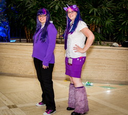 Size: 2000x1809 | Tagged: artist needed, safe, twilight sparkle, human, g4, 2012, anime weekend atlanta, convention, cosplay, glasses, irl, irl human, leg warmers, photo