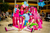 Size: 2000x1333 | Tagged: safe, artist:patcave, gummy, pinkie pie, rainbow dash, human, g4, 2012, anime weekend atlanta, balloon, clothes, convention, cosplay, dress, gala dress, group photo, irl, irl human, leg warmers, photo, plushie, shortalls