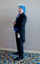 Size: 1242x2000 | Tagged: safe, artist:patcave, fancypants, human, g4, 2012, clothes, convention, cosplay, frock coat, irl, irl human, momocon, momocon 2012, photo, solo, suit