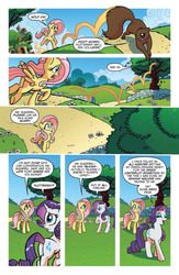 Size: 777x1195 | Tagged: safe, idw, official comic, fluttershy, rarity, g4, spoiler:comic, comic, error