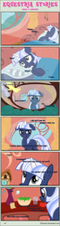 Size: 1004x3753 | Tagged: safe, artist:estories, derpy hooves, oc, oc:silverlay, original species, pegasus, pony, umbra pony, comic:seeds of darkness, g4, comic, female, golden oaks library, mare, waking up