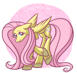 Size: 534x509 | Tagged: safe, artist:starrceline, fluttershy, g4, female, solo