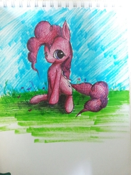 Size: 960x1280 | Tagged: safe, artist:tungstenbulb, pinkie pie, g4, female, solo, traditional art