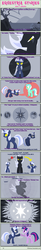 Size: 1004x6080 | Tagged: safe, artist:estories, lyra heartstrings, twilight sparkle, oc, oc:obsidian, oc:silverlay, original species, umbra pony, comic:seeds of darkness, g4, comic