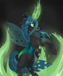 Size: 1071x1286 | Tagged: safe, artist:eliizadesu, queen chrysalis, changeling, changeling queen, g4, female, solo