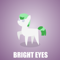 Size: 800x800 | Tagged: safe, artist:aha-mccoy, oc, oc only, oc:bright eyes, blank flank, pointy ponies, solo