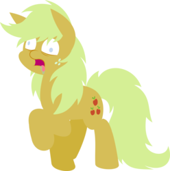 Size: 2055x2068 | Tagged: safe, artist:zacatron94, applejack, zombie, g4, drool, female, high res, simple background, solo, tongue out, transparent background