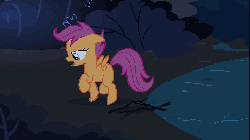 Size: 720x405 | Tagged: safe, edit, screencap, scootaloo, pegasus, pony, g4, season 3, sleepless in ponyville, animated, cute, cutealoo, female, filly, foal, gif, solo, trotting, trotting in place