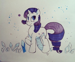 Size: 1936x1605 | Tagged: safe, artist:bloodyhellhayden, rarity, g4, female, solo, traditional art