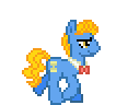 Size: 106x96 | Tagged: safe, artist:anonycat, perfect pace, g4, animated, desktop ponies, male, pixel art, simple background, solo, the master, transparent background