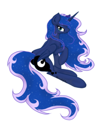 Size: 4500x5241 | Tagged: safe, artist:malwinahalfmoon, princess luna, g4, absurd resolution, female, looking at you, simple background, smiling, solo