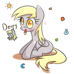 Size: 1100x1100 | Tagged: safe, artist:joycall6, derpy hooves, pegasus, pony, g4, cute, derpabetes, female, mare, mouth hold, pencil, solo