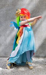 Size: 395x643 | Tagged: safe, artist:hormozidesigns, rainbow dash, human, g4, cosplay, irl, irl human, photo, solo, target demographic
