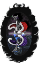Size: 1024x1819 | Tagged: safe, artist:mare--in--the--moon, idw, king sombra, pony, umbrum, unicorn, g4, cape, clothes, crown, duality, good king sombra, jewelry, male, reflection, regalia, simple background, solo, stallion, transparent background